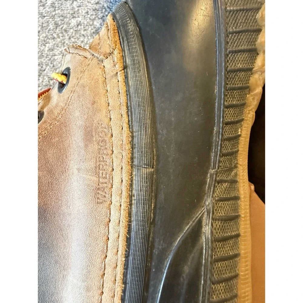 Cheyanne Brown Leather Winter Duck Ankle Boots Sorel Men Sz. 8